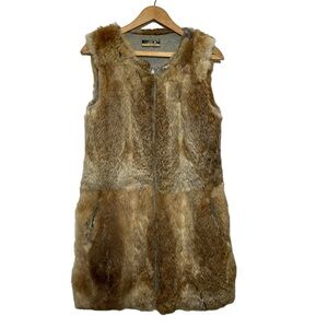 LaRok La Rok Rabbit fur reversible vest